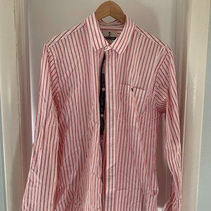 Scotch & Soda Men's XL Shirt - White and Pink